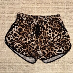 Excellent Condition Super Soft Leopard Animal Print PJ Short Pockets